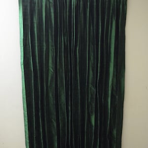 Green Colored Silk Drapes in Rich Raw Silk / Dupioni Silk image 4