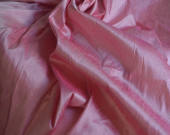 Peony Pink Dupioni Silk Fabric for bridesmaid dress