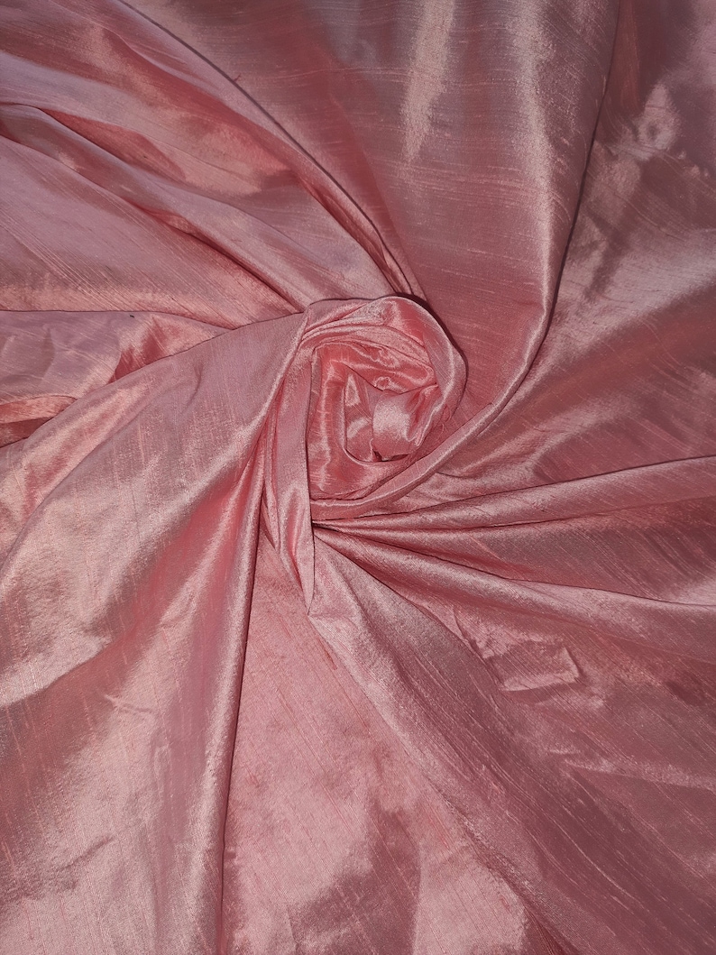 Baby Pink Dupioni Silk Bridesmaids Dress Fabric by the Yard Pure Silk ...