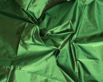 Silk Taffeta in Asparagus Green color, half yard, Yard and Meter-TF 59