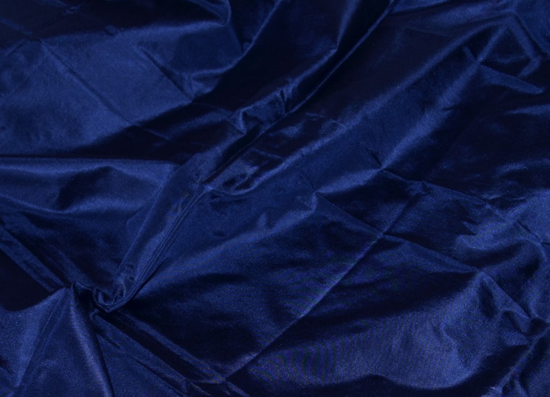 Navy Blue Dyed Bella Silk