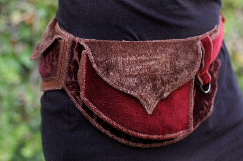 Antique Red Festival Pocket Belt Utility belt Etsy