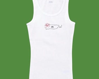 Puerto Rico embroidered tank top