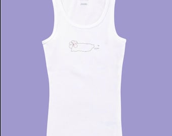 Puerto Rico map embroidered tank top