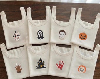 Halloween embroidered tank top