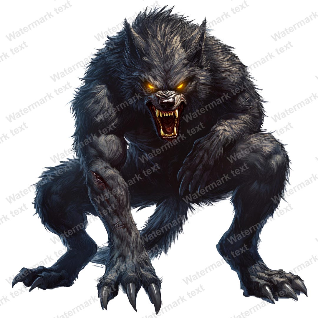 Werewolf Clipart Bundle, Halloween PNG, Fall Graphics (digital Download ...
