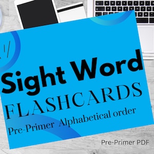 Kindergarten Sight Word Flashcards – 40 Pre-Primer Words Printable PDF