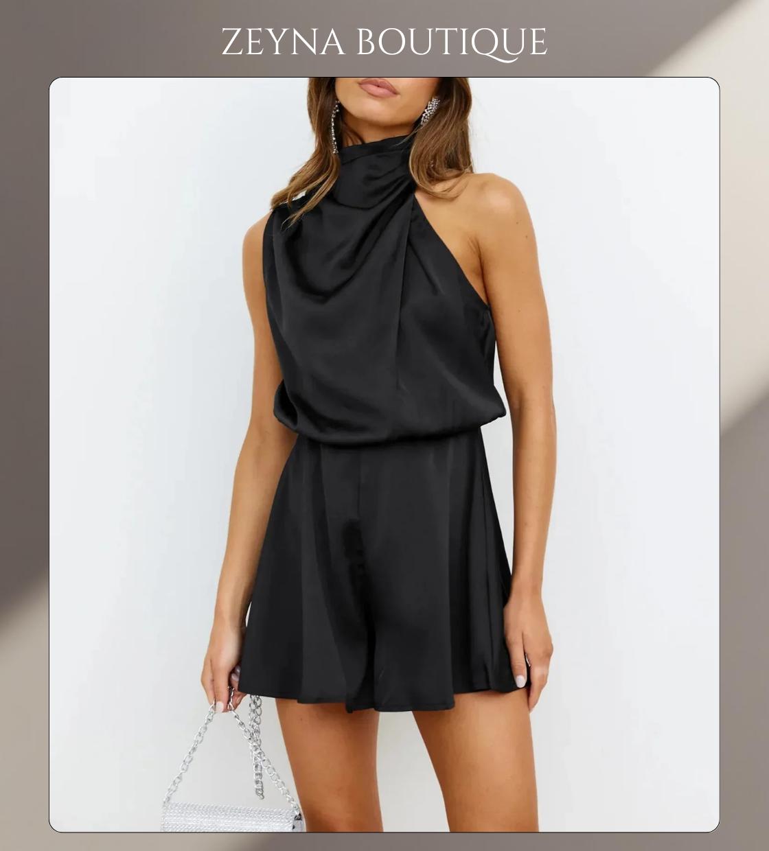 Green satin jumpsuit México