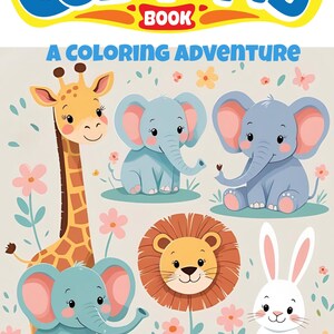 Cute Animal Coloring Book for Kids – Real & Imaginary Creatures | Printable Digital Download | Fun Activity Pages for Children