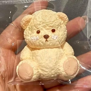 Teddy Bear, Food Grade Silicone Rubber Taba Squishy Handmade Destress Toys
