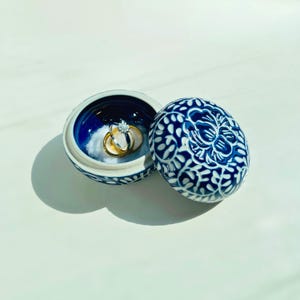 Ceramic Jewelry Box: Handmade Colorful Bat Trang Pottery Trinket Box, Gifts for Her