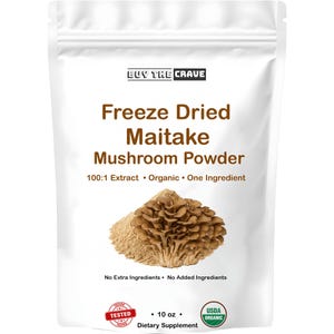 Extracto de hongo Maitake en polvo 100:1 – Cuerpo fructífero, extracción en agua caliente de doble fase, adaptógeno que fortalece el sistema inmunitario, sin OMG – 283,5 g (10 oz)
