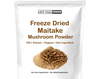 Extracto de hongo Maitake en polvo 100:1 – Cuerpo fructífero, extracción en agua caliente de doble fase, adaptógeno que fortalece el sistema inmunitario, sin OMG – 283,5 g (10 oz)