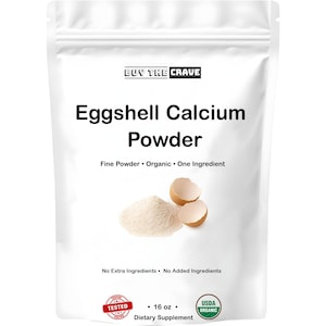 Eggshell Calcium Powder Supplement Dogs & Cats (16 oz) – Ideal for Supporting Bone Health, Easing Labor and Whelping, Great for Plant Health