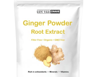 Estratto di radice di zenzero biologico in polvere, integratore di zenzero, integratore a base di erbe, ottimo per dolci, cucina e tè, 453 g (1 libbra)