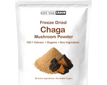 Gefriergetrocknetes Chaga-Pilz-Extrakt-Pulver 100: 1 Konzentrat, 170 g, 340 Portionen, Fruchtkörper, Zwei-Stufen-Extraktion, Non-GMO