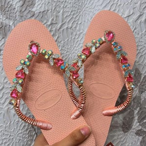 Custom havaianas, handmade flip flops, summer sandals, personalized sandals, flip flops for women
