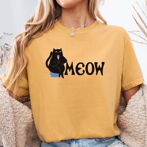 Black Cat Shirt, Comfort Colors Cat Lover Gift, Unique Feline Tee, Black Cat Lover Gift, Cat Mom Shirt, Cute Cat Shirt, Gift for Cat Owner