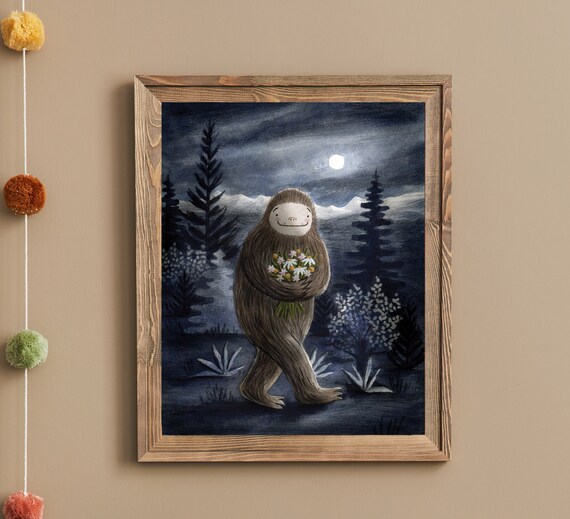 絵画 BIGFOOT Bigfoot 11x17 SIGNED Pop Art Wall Decor Print - Etsy