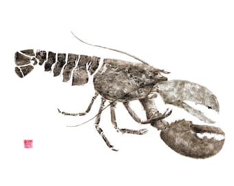 Impression de homard ambulant Gyotaku