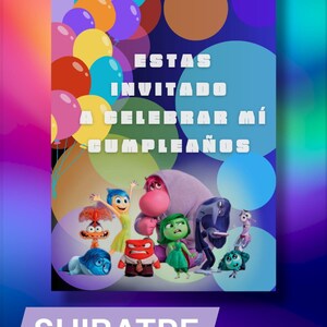 Intensamente, Tarjeta animada, Archivo PDF, editable, descarga instantánea, imprimible, EN, ESP.