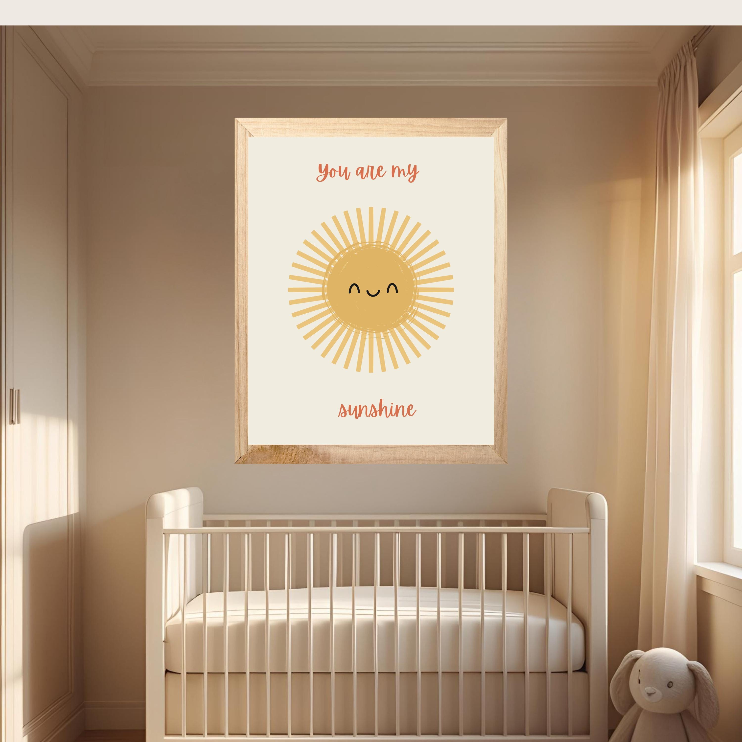 You Are My Sunshine Nursery Print Smiling Sun Kids Room Decor Digital ...
