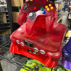 Supporto per console e controller N64 / Supporto per controller e console / Organizzatore per Nintendo 64 / Postazione di gioco retrò / Supporto stampato in 3D