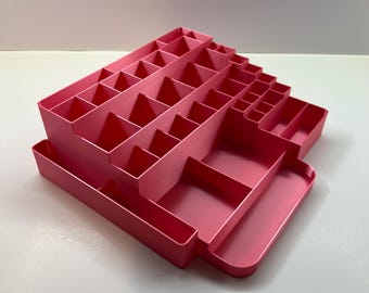 Large Makeup Organizer | Multi-Compartment Cosmetic Storage Tray | Vanity and Bathroom Countertop Organizer