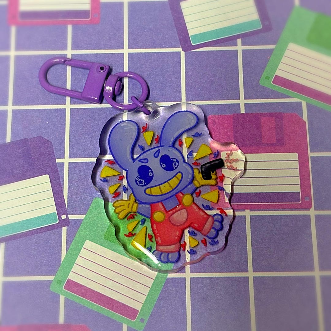 Bon The Rabbit Keychain Jax the Rabbit Acrylic Keychain - Etsy