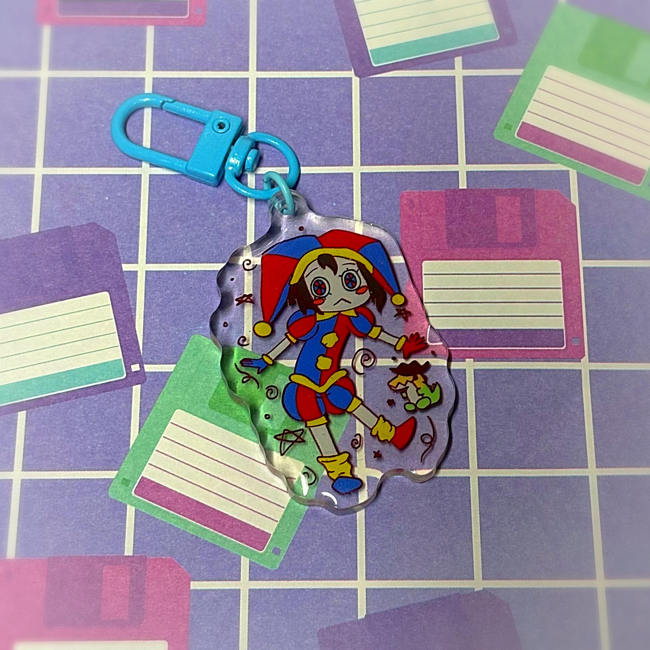 Jester Key Chain Pomni the Jester Acrylic Keychain - Etsy