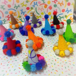 Pinza para el cabello con forma de gorro de payaso pequeño (colores lisos)