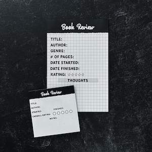 Book Review Notepad: Reading Tracker Sticky Notes for Book Lovers