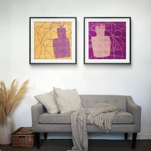 Digital Bundle in 4 Sizes | Set of 2 Abstract Art Prints – Instant Download | High-Res JPG Files