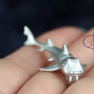 Zebra shark Necklace Sterling Silver 3D Leopard Shark Pendant Necklace Ocean Sealife Marine Beach Scuba diving diver Jewelry gift