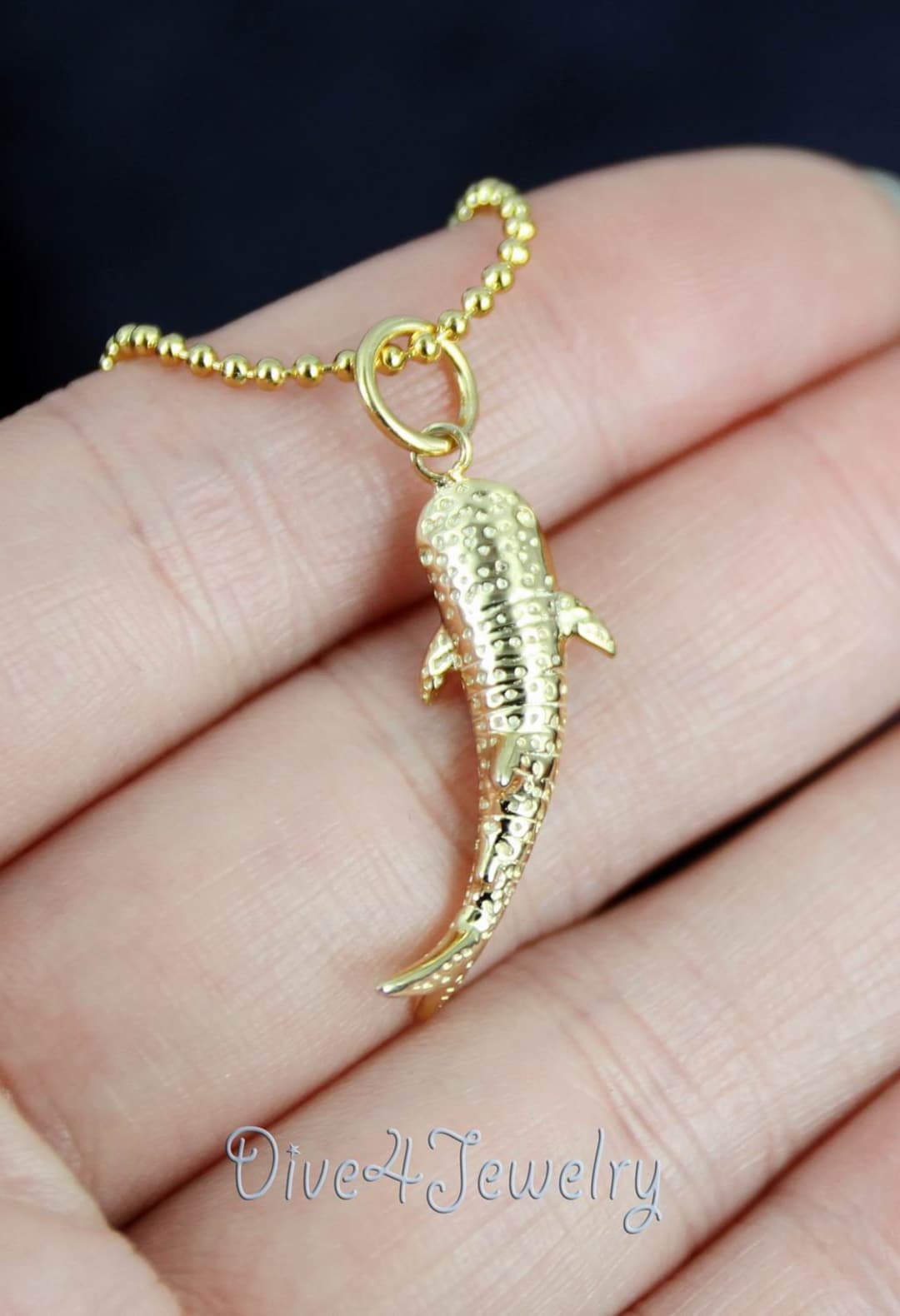 Whale Shark Necklace Solid Sterling Silver Gold Plated Etsy Australia