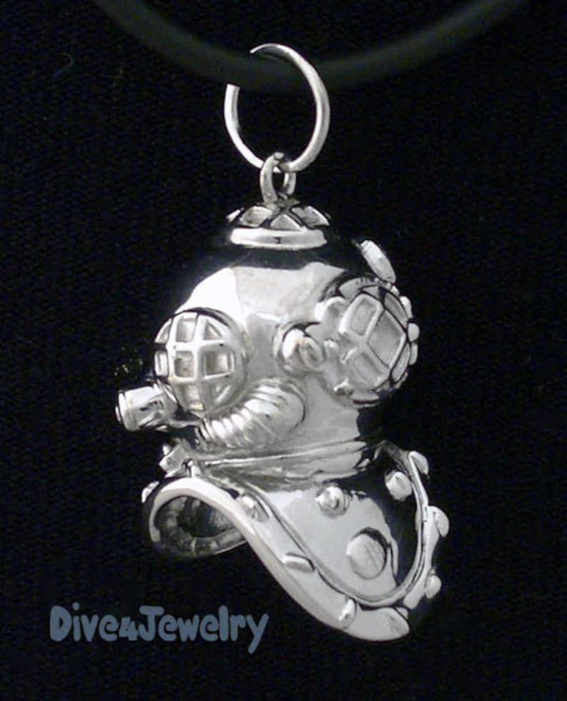 Dive Helmet Pendant Necklace Key Chain Scuba Diving Diver Etsy Australia