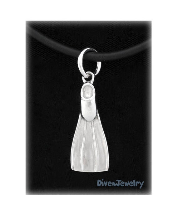 Swim Fins Flippers Charm Sterling Silver Swim Fins Flippers Charm Sterling Silver
