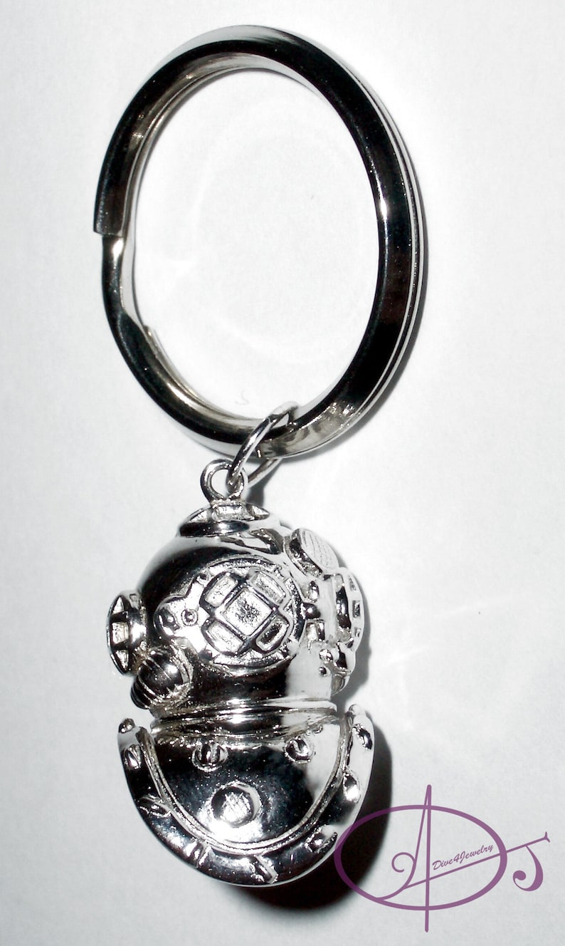 Dive Helmet Pendant Necklace Key Chain Scuba Diving Diver Etsy Australia