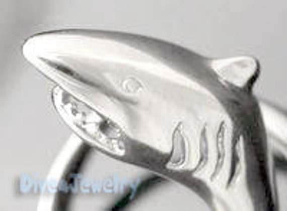 Sterling silver shark best sale ring
