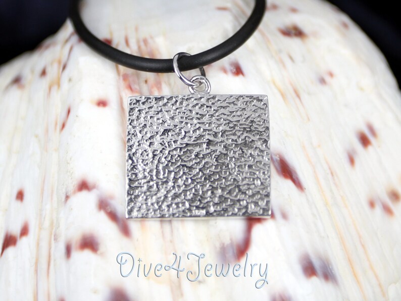 Dive Flag Necklace Scuba Diving Flag Pendant Solid Sterling Etsy