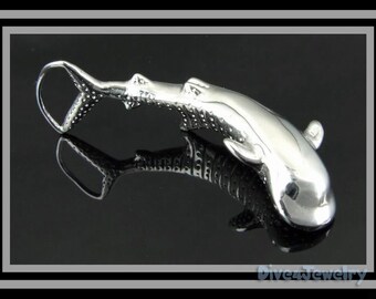 Walhai Anhänger 925 Sterling Silber Rhodiniert 3D Walhai Anhänger Halskette Ozean Schmuck Scuba Tauchen Geschenk - Österreich