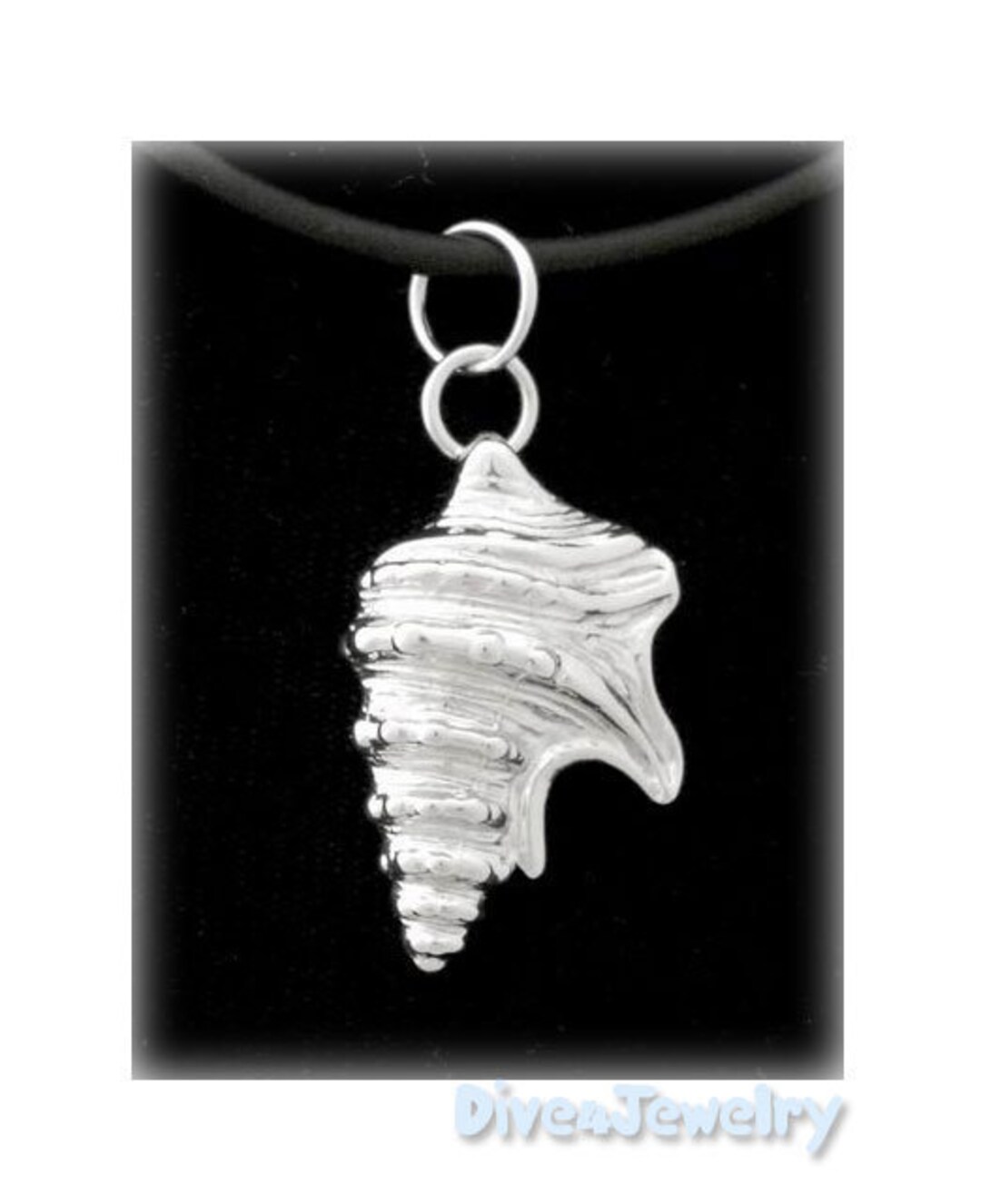 Sea Shell Necklace Sterling Silver Pendant Beach Shell Charm Nautical