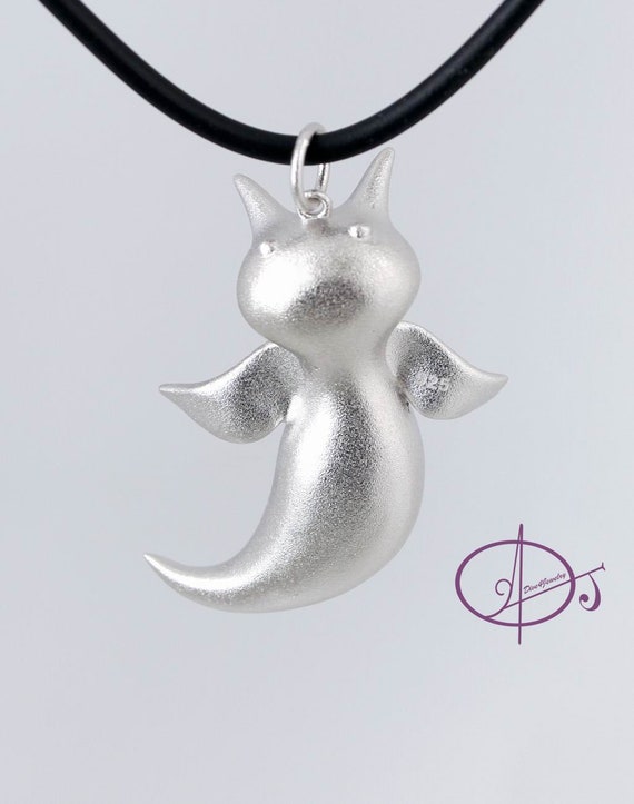 Sea Angel Clione Necklace Sterling Silver 3D Ocean Animal Sea Slug