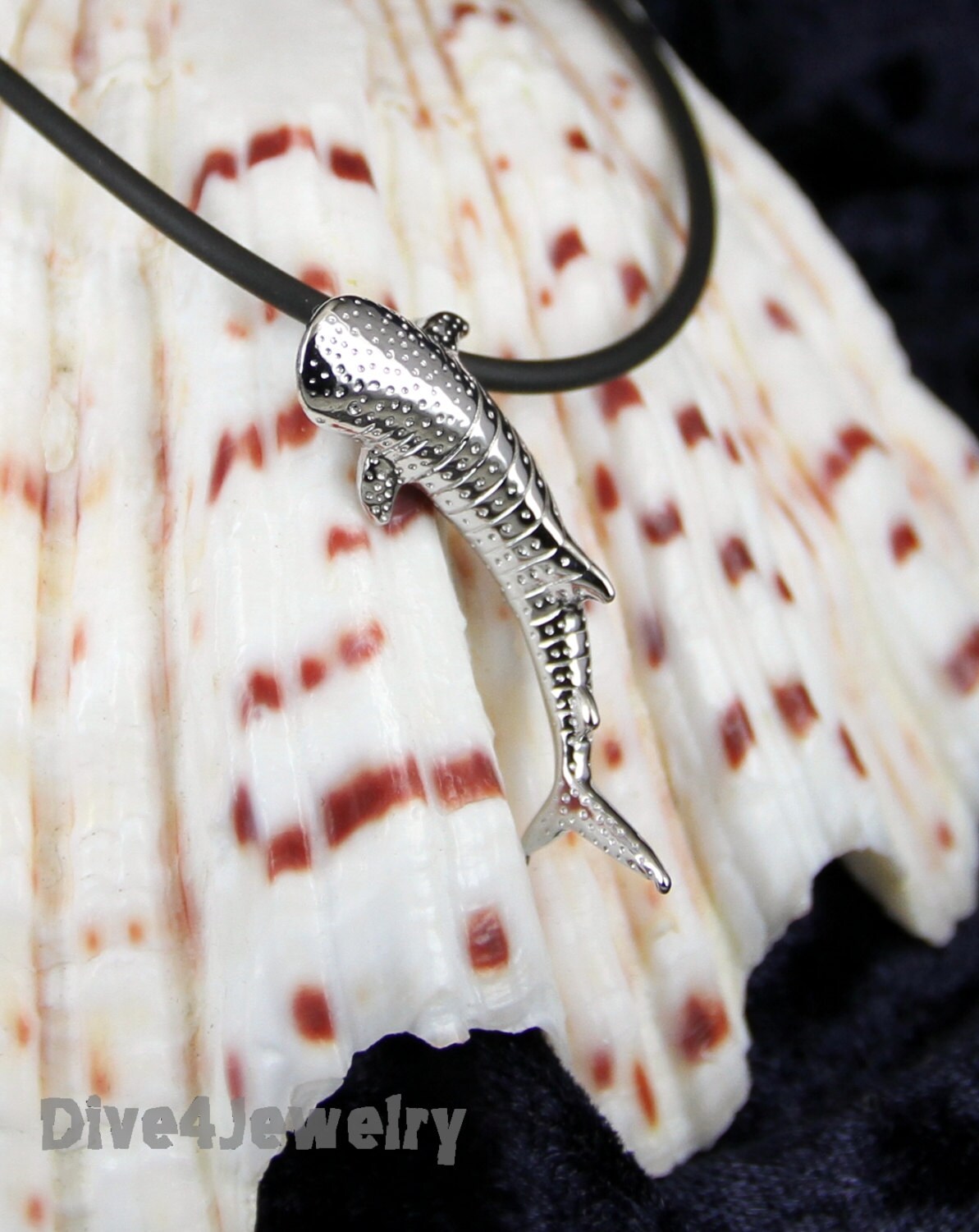Whale Shark Necklace Sterling Silver Whaleshark Pendant Ocean Etsy