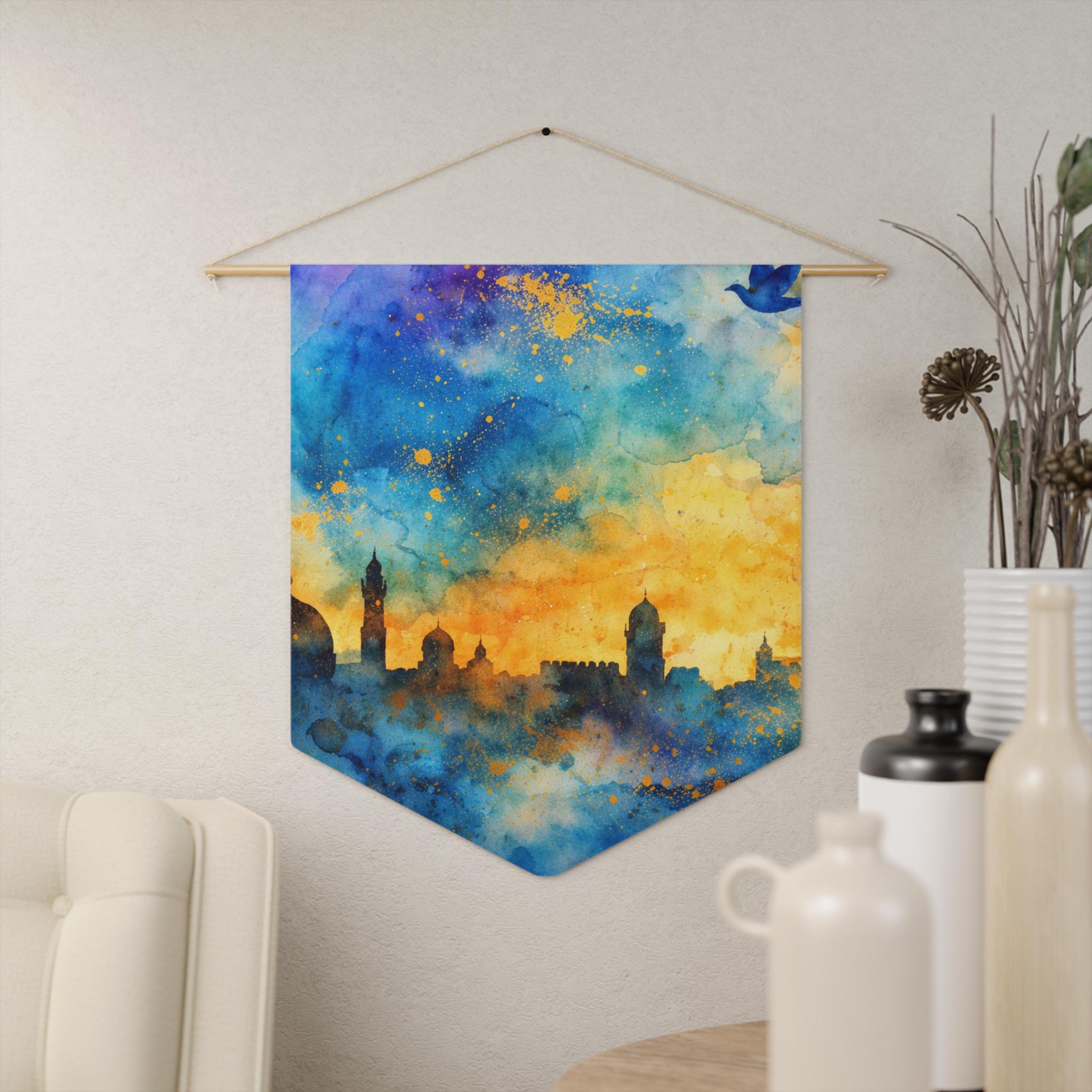 イスラエル エルサレム現地で購入タペストリー Jerusalem Skyline - Etsy