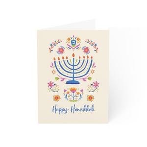 Hanukkah Greeting Cards - Festive Holiday Cards, Jewish Celebration, Menorah Design, Greeting Card Set, Unique Gifts