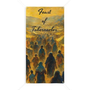 Feast of Tabernacles Matte Banner, Festive Decor, Religious Celebration, Home Decoration, Holiday Banner, Spiritual Gathering