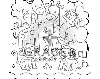 Creation – God Made Animals – Toddler Coloring Page