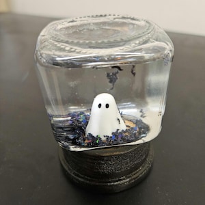 Haunted Jarhead (Handmade snow globe containing a friendly ghost and swarming bats)