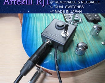 thumbnail interactive-video image 1 of AXNOVIN Guitar Kill Switch – Momentary Push Button For Electric, Acoustic, Bass – Black 1 of 2